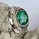 Bright natural Emerald 1,56 ct women's silver emerald ring. Rings. Bauroom - vedic jewelry & gemstones (bauroom). My Livemaster. Фото №5