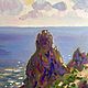  Oil sketch ' rocks of Cape Fiolent». Pictures. Fine Art for Joy. My Livemaster. Фото №4