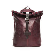 Сумки и аксессуары handmade. Livemaster - original item Backpacks: Leather Women`s Burgundy Ruth Mod Backpack Bag SR34t-682. Handmade.