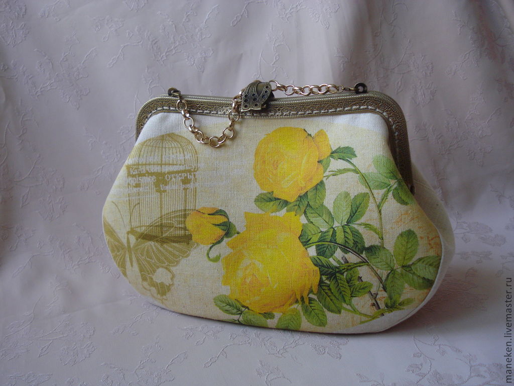 Handbag ' Card - Tea rose ', Classic Bag, Krasnodar,  Фото №1
