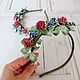 Ободки с цветами из кожи. Ободки. Елена Клименок (elena_art_flowers). Ярмарка Мастеров.  Фото №13