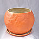 Flower pot Orange. Pots. Elena Zaychenko - Lenzay Ceramics. My Livemaster. Фото №6