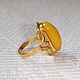 Amber Ring Natural amber Brass Gilding vintage USSR p. .18,5,. Vintage ring. Aleshina. My Livemaster. Фото №6