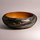 Black wooden bowl with silver metallic, handmade. Plates. gorawood. Online shopping on My Livemaster.  Фото №2