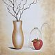 Картины Натюрморт с яблоком  40х30, Картины, Калининград,  Фото №1