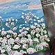 Картина масляными красками. Белые цветы в розовом закате. Картины. Картины от Николаевой Ирина. Ярмарка Мастеров.  Фото №4