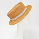 Straw boater hat. Pumpkin Color, Hats1, Moscow,  Фото №1