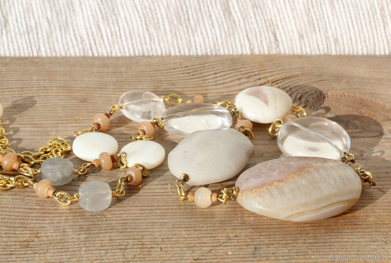  with agates and crystal 'Taya', Necklace, Peterhof,  Фото №1