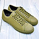 Stylish sneakers, made of natural perforated leather, handmade, Training shoes, St. Petersburg,  Фото №1