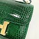 Handbag women's crocodile skin, in green. Classic Bag. SHOES&BAGS. My Livemaster. Фото №6