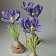  miniature purple crocus. Gifts for March 8. FLOWERRINA (flowerina). My Livemaster. Фото №4