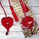Bookmark for books Knitted heart pink. Gifts for March 8. BarminaStudio (Marina)/Crochet (barmar). My Livemaster. Фото №6