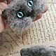 "Котёнок. Дружок, который рядом!" валяная брошь. Брошь-булавка. Бугрина Оксана. Ярмарка Мастеров.  Фото №6