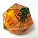 Большой дайс D20 для DnD Тыквенный фестиваль. Фишки и кости. Geek Shelf. Ярмарка Мастеров.  Фото №5