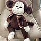 Вязаная игрушка вязаная обезьянка амигуруми. Амигуруми куклы и игрушки. Рыжий кот (магазин вязаных идей). Ярмарка Мастеров.  Фото №10