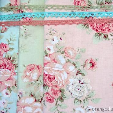 Материалы для творчества ручной работы. Ярмарка Мастеров - ручная работа Корейская ткань розочки кружевной узор с компаньонами. Handmade.