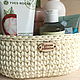 Knitted basket interior, storage basket made of knitted yarn. Basket. Lace Shawl by Olga. My Livemaster. Фото №5