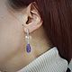 Заказать Длинные серьги с чароитом экстра класса в серебре. JewelryStudioGem. Ярмарка Мастеров. . Серьги классические Фото №3