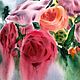 Order Picture of red roses rose, tea-a bouquet for the kitchen in the interior. Olga Ermakova art. Livemaster. . Pictures Фото №3