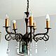 Старинная латунная люстра, светильник с подвесками "Маркиза", Люстры, Краснодар,  Фото №1