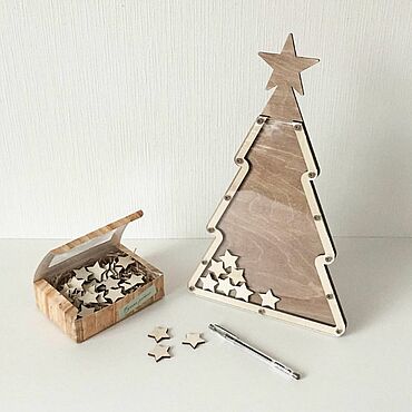 Подарки к праздникам ручной работы. Ярмарка Мастеров - ручная работа Ёлочка для пожеданий. Handmade.