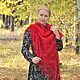  Openwork shawl-downy red gossamer, Shawls, Urjupinsk,  Фото №1