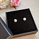 White freshwater pearl earrings sterling silver stud jewelry wedding. Earrings. Krystal and Pearl. My Livemaster. Фото №5