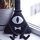 Билл Шифр Черно-Белый Нуар (Bill Cipher, Gravity Falls, Гравити Фолз), Мягкие игрушки, Новосибирск,  Фото №1