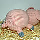Knitted pig-couch potato. Pink pig. Stuffed Toys. Knitted toys & Wood products. My Livemaster. Фото №4