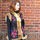 Felted vest 'Flowers of Russia' with the Fox fur. Vests. studiya. My Livemaster. Фото №4