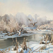 Картины и панно handmade. Livemaster - original item Winter landscape. Handmade.