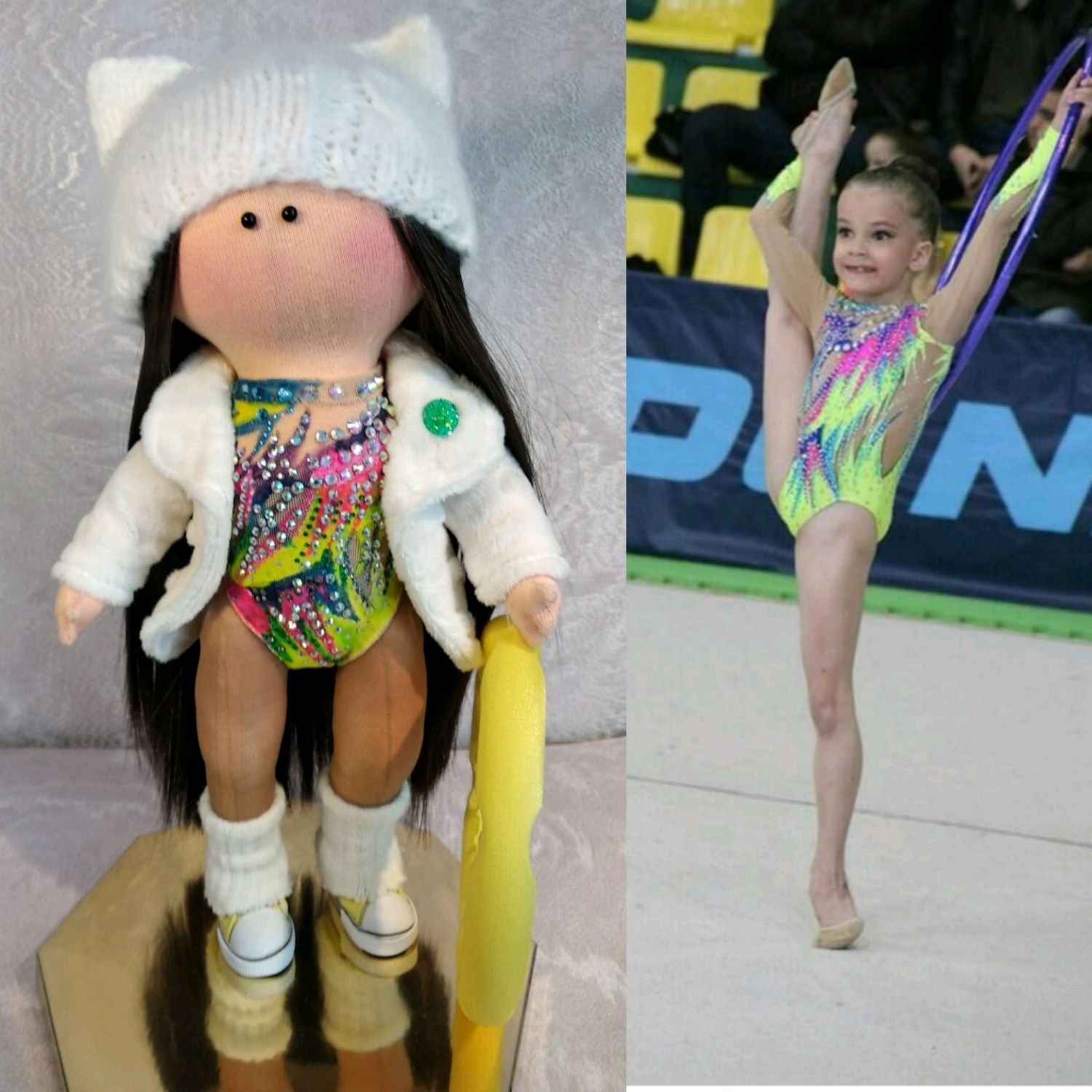 Интерьерная кукла в спортивном костюме