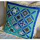 Комплект декоративных лоскутных подушек Майолика. Подушки. Olga (hobby-patch). Ярмарка Мастеров.  Фото №6