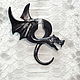  an earring made from horn of Buffalo dragon, Single earring, Mytishchi,  Фото №1