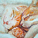 Painting cat and cat sleeping romance Warm cats. Pictures. Yulia Berseneva ColoredCatsArt. Online shopping on My Livemaster.  Фото №2