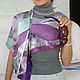 Satin scarf ' Stone dawn'. Scarves. esterella. Online shopping on My Livemaster.  Фото №2