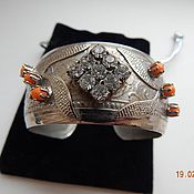 Винтаж: Набор  комплект украшений из серебра кольцо и серьги 