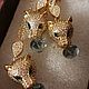 Golden cheetahs with green topazes, Jewelry Sets, Warsaw,  Фото №1