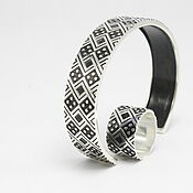 Украшения handmade. Livemaster - original item Bracelet and ring with silver ornament 925 SER0046. Handmade.