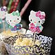 Заказать Топперы для капкейков "HELLO KITTY" 12 шт. HANDYBONN. Ярмарка Мастеров. . Топперы Фото №3