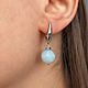 Серьги с аквамарином. Серьги классические. Katerina Moroz accessories for you (katerinamoroz). Интернет-магазин Ярмарка Мастеров.  Фото №2