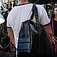 Order Large Travel Sports Fitness Black Leather Bag. Lollypie - Modiste Cat. Livemaster. . Travel bag Фото №3