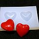 Mold ' 2 hearts', Molds for making flowers, Volgograd,  Фото №1