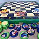 Order Gift checkers made of wood 'Brawl Stars', hand-painted. Anna Fekolkina chess-souvenirs. Livemaster. . Backgammon and checkers Фото №3