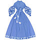 Blue long wrap around dress "Dream-Bird", Dresses, Kiev,  Фото №1