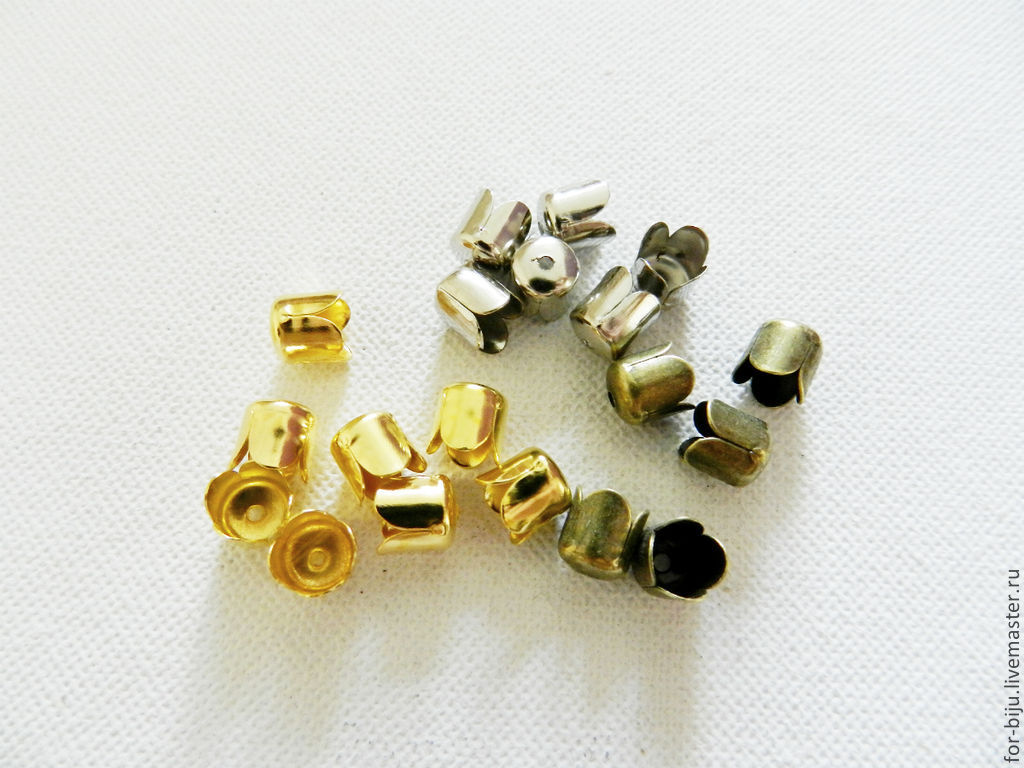 Caps limit switches, size 6,5 (dia)*7 (height) mm, hole 1 mm, color ANTIQUE SILVER, GOLD, BRONZE (art. 1415)
