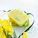 Natural soap from scratch Mimosa touchy yellow green. Soap. soapy fun. My Livemaster. Фото №6