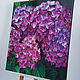 Painting 'Pink hydrangea' oil on canvas 70h70 cm. Pictures. vestnikova. Online shopping on My Livemaster.  Фото №2