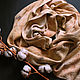 Tippet 'gentle Wild' ekoprint wild silk. Scarves. Artinflat - natural dyeing. My Livemaster. Фото №5