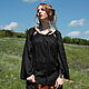 Black Linen Dress «Gothika». Dresses. mongolia. My Livemaster. Фото №4